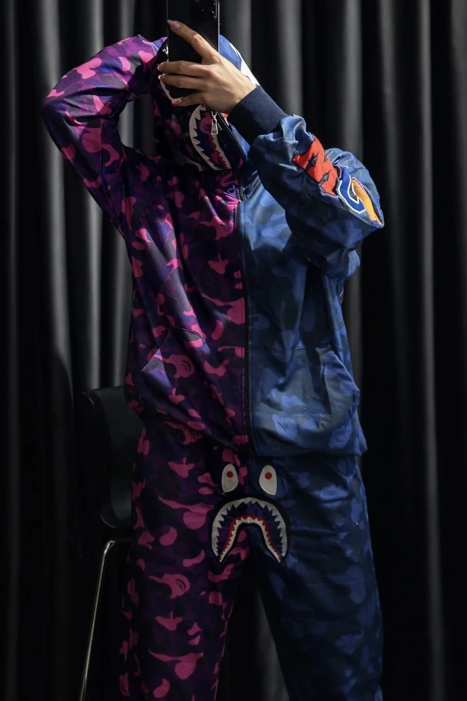 Çift Renk Unisex Eşofman Takımı- Mor Mavi