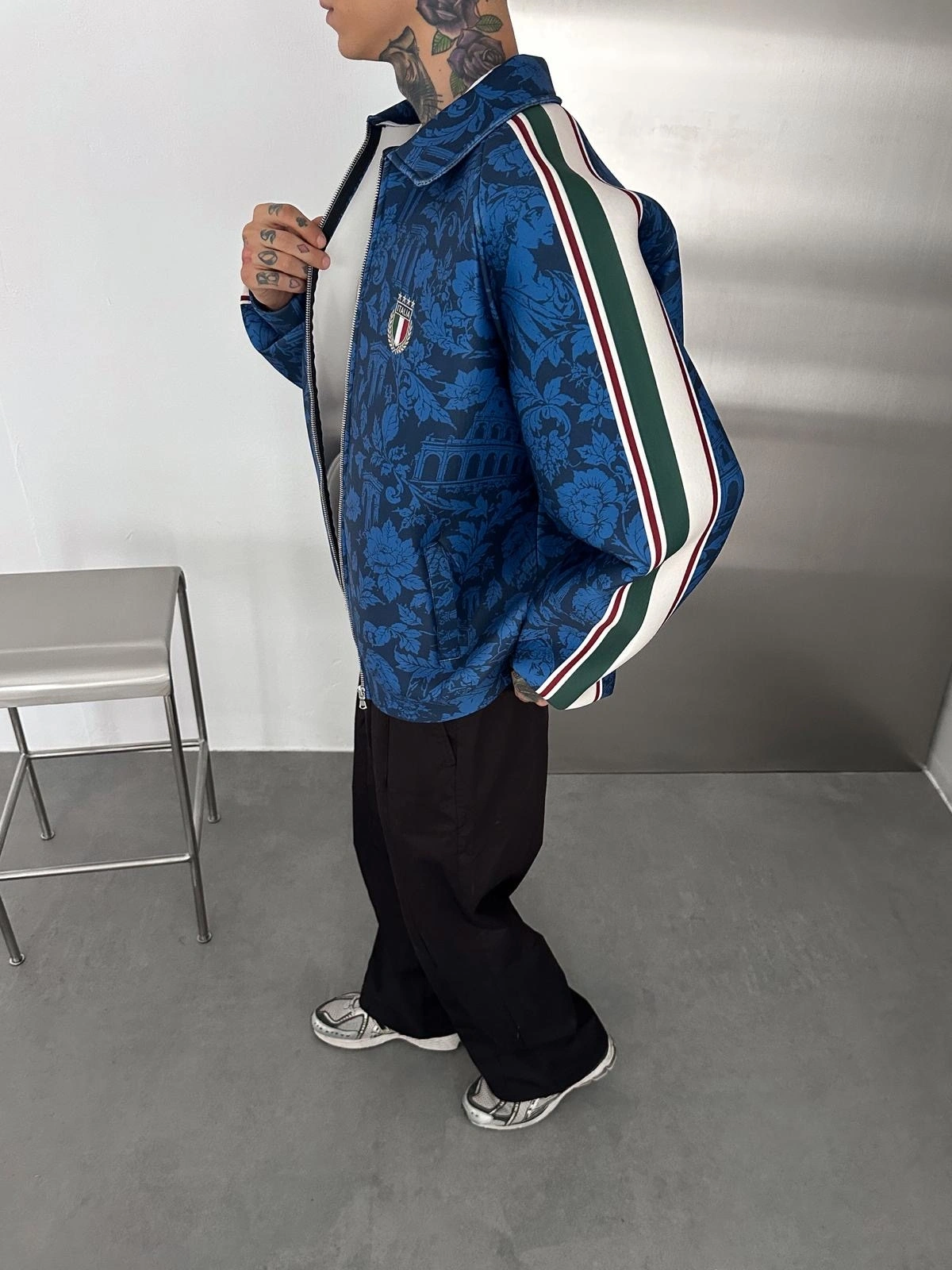 ITL Vintage Panda Kumaş Unisex Ceket
