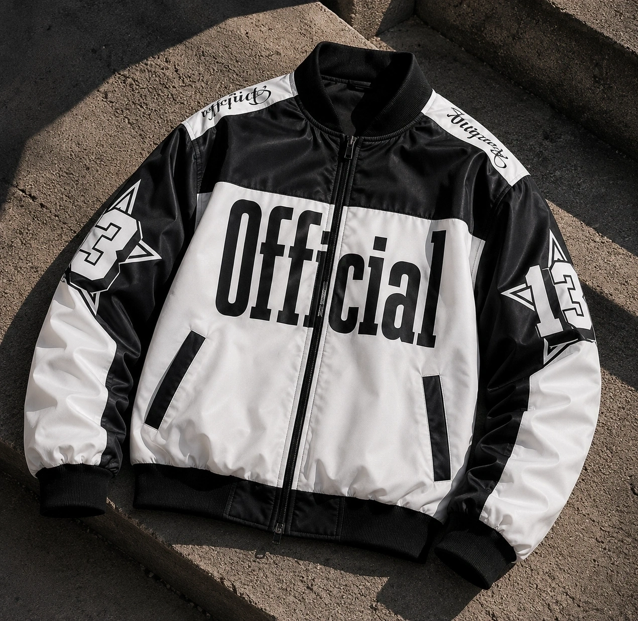 Official White Unisex Bomber Ceket