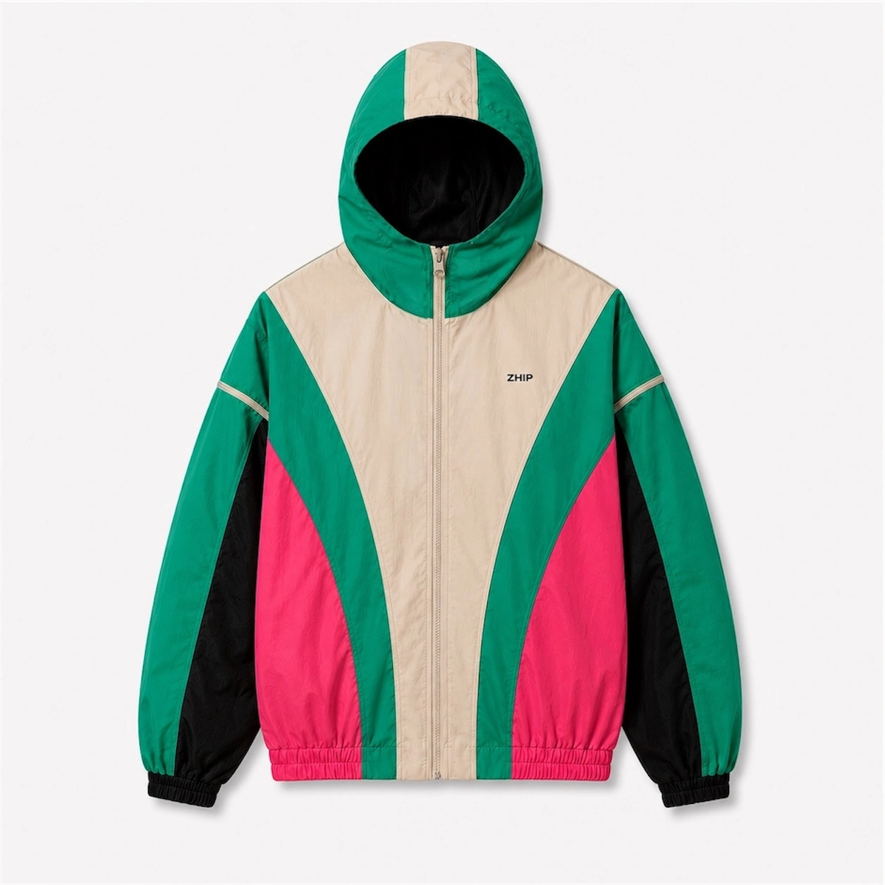 ÖN SİPARİŞ-Pink Parçalı Unisex Bomber Ceket