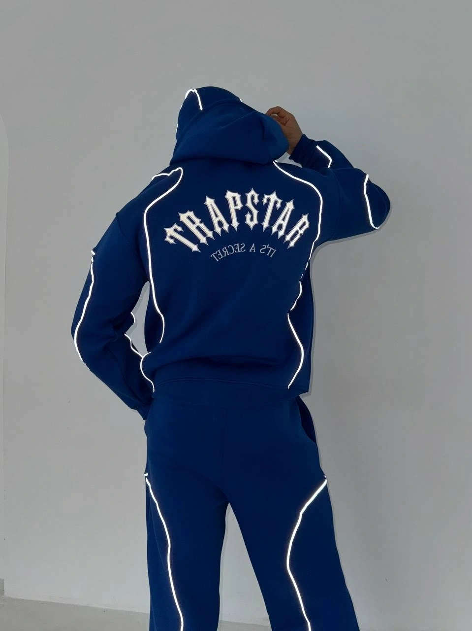 Reflektörlü Maskeli Unisex Eşofman Takımı-Lacivert