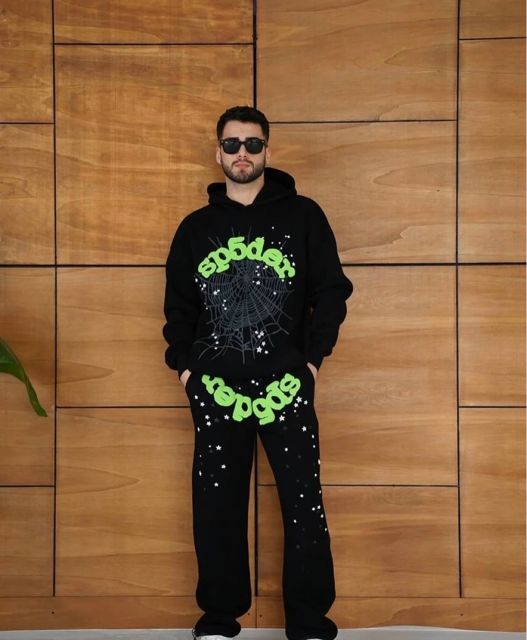 Spider Kapüşonlu Şardonlu Eşofman Takımı