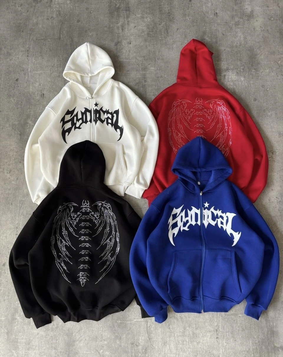 Taşlı Şardonlu Unisex Hırka-Kırmızı