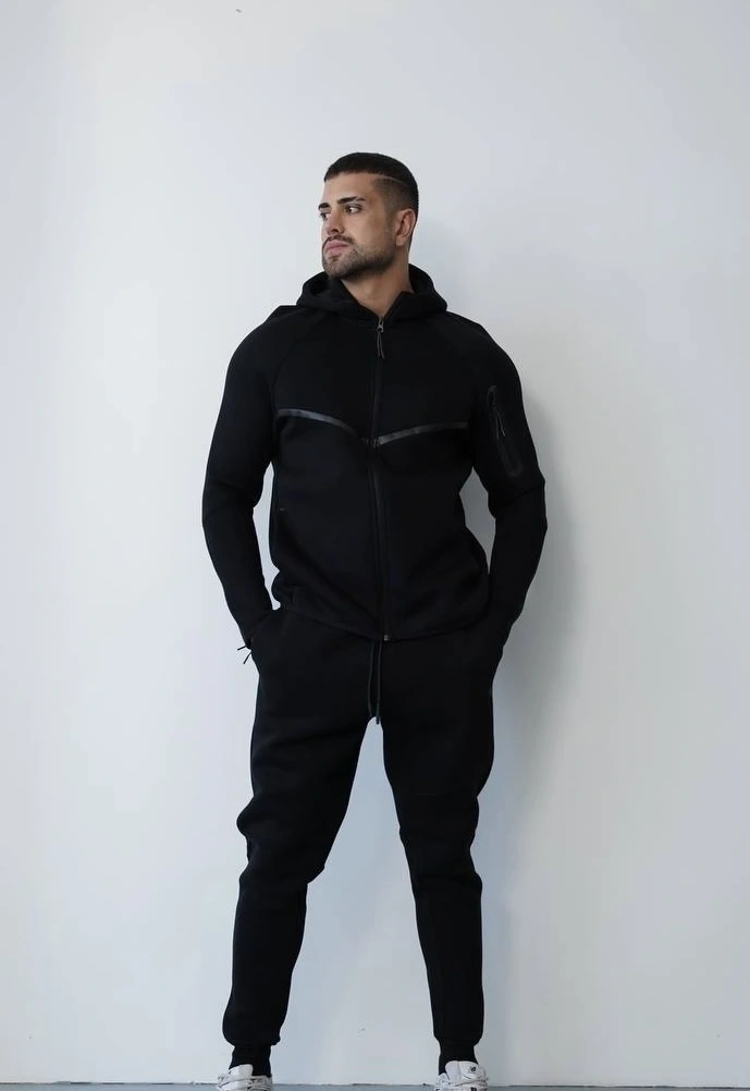 Tech Premium Şardonlu Eşofman Takımı-Siyah