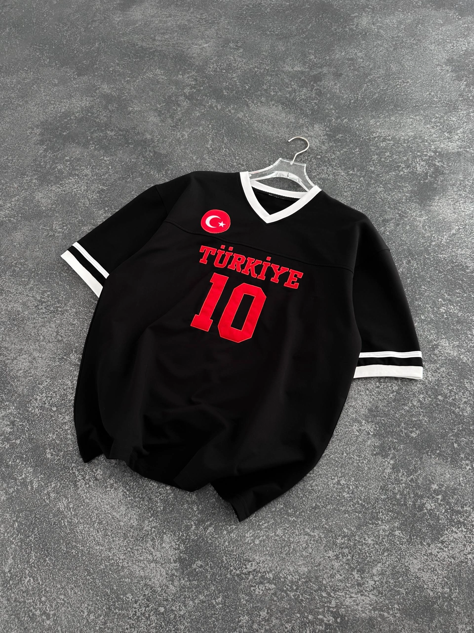 TR 10 Unisex Oversize Tshirt-Siyah