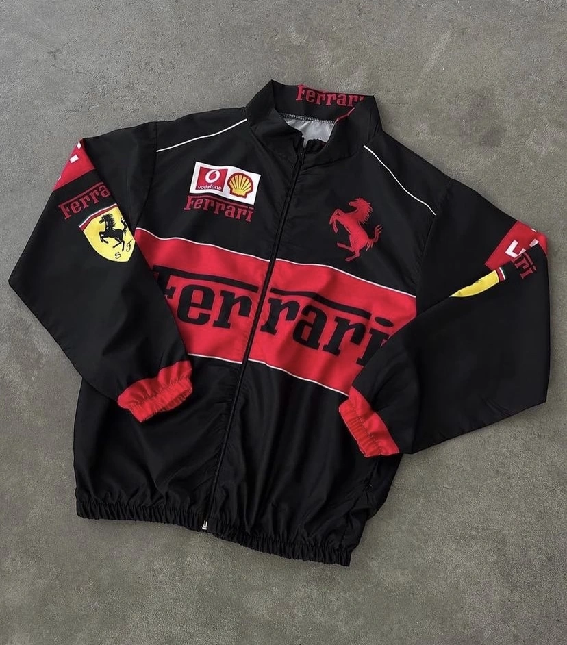 Yaka Detay Unisex Paraşüt Ceket-Siyah