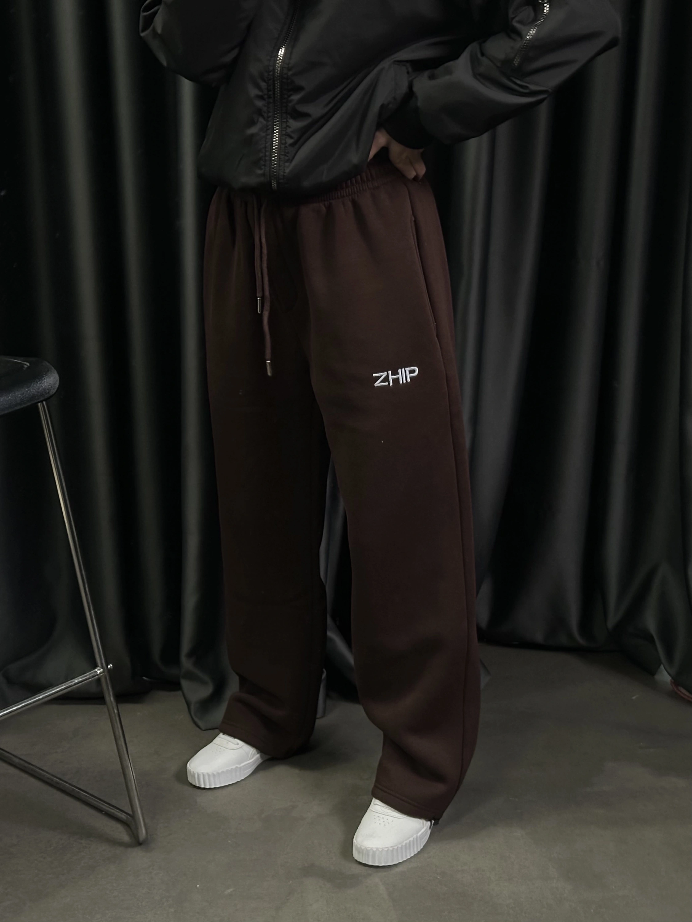 ZHIP Premium Şardonlu Unisex Eşofman-Kahverengi