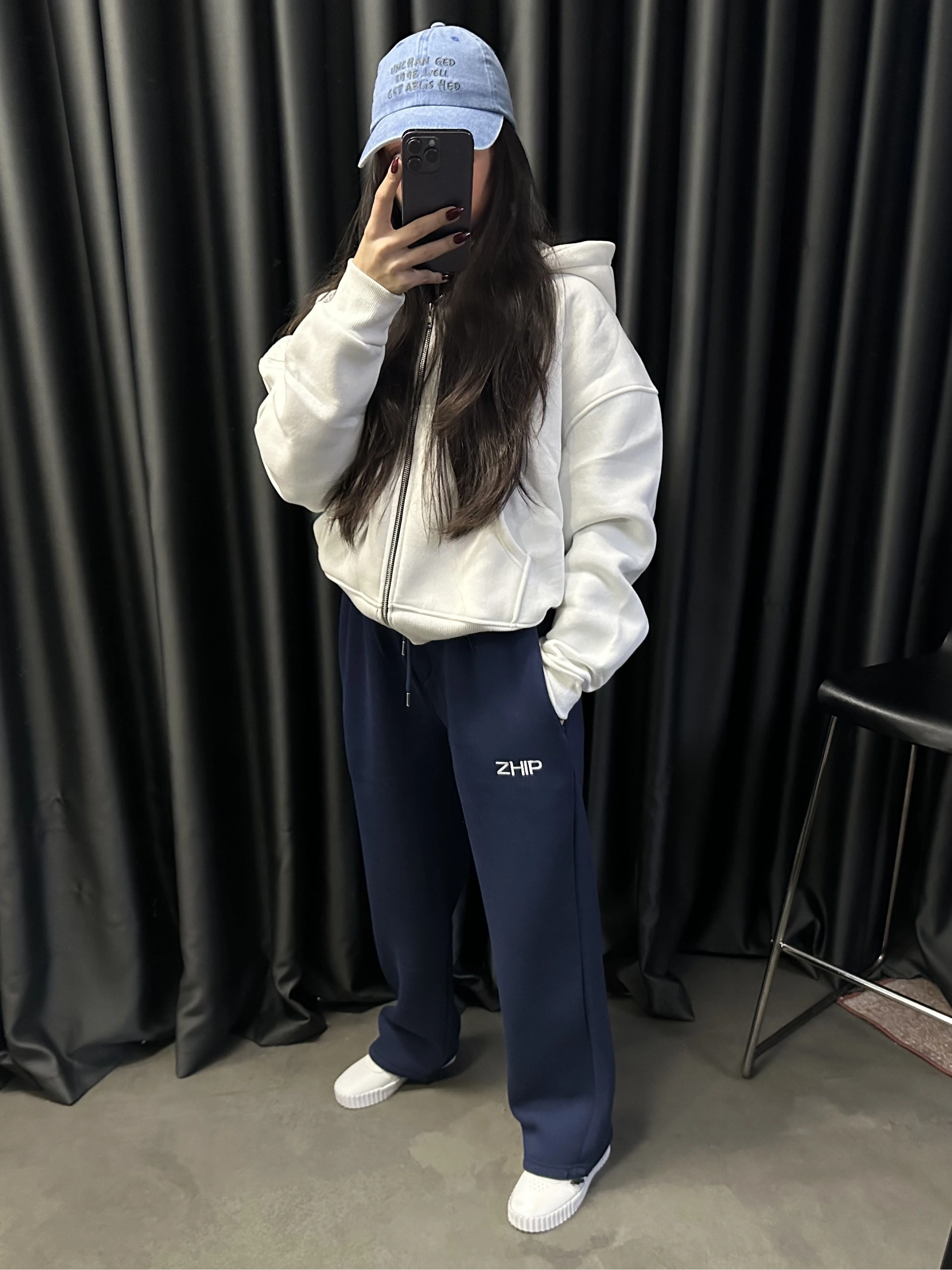 ZHIP Premium Şardonlu Unisex Eşofman-Lacivert