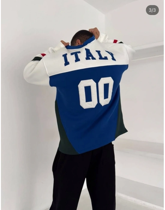 00 ITL Şardonlu Unisex Sweatshirt