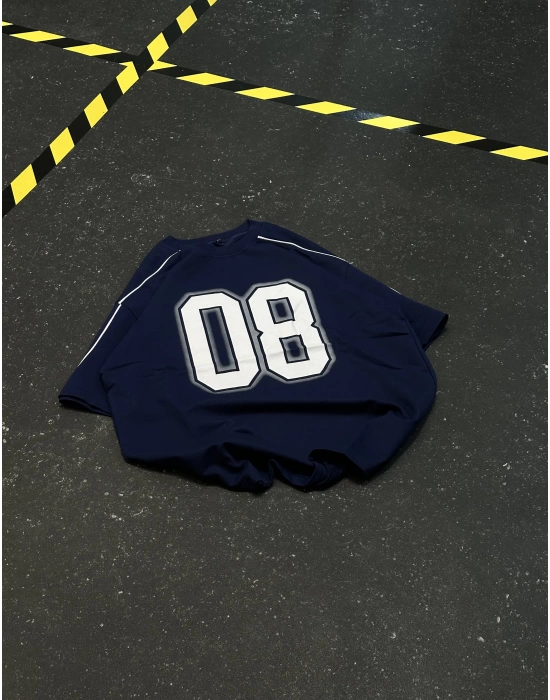 08 Oversize Unisex Tshirt - Lacivert