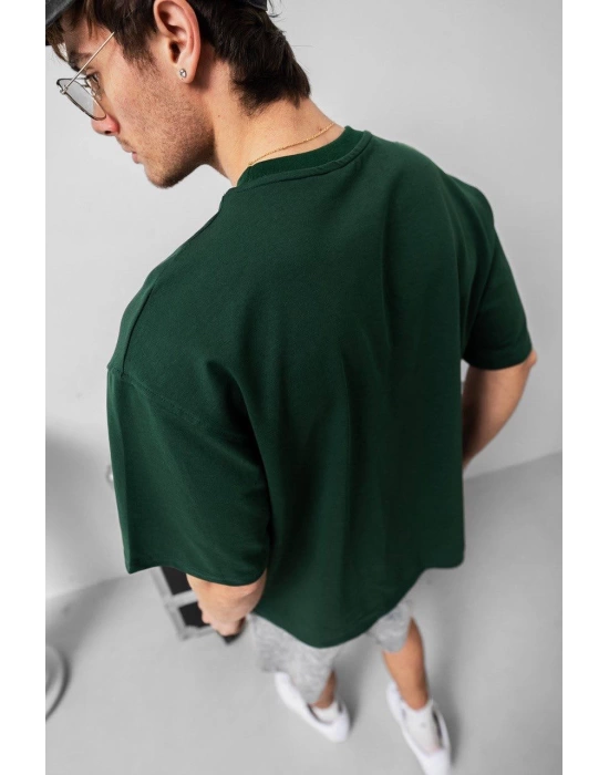 Basic Unisex Oversize Tshirt - Yeşil