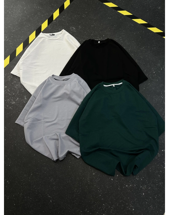 Basic Unisex Oversize Tshirt - Yeşil