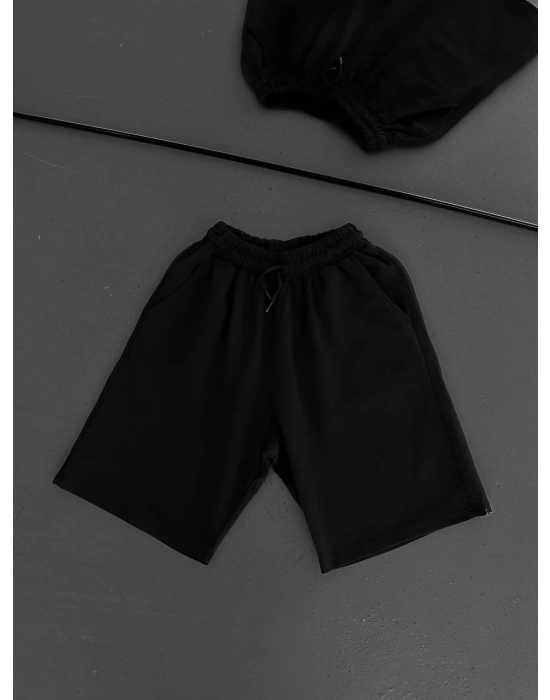 Basic Unisex Şort - Siyah