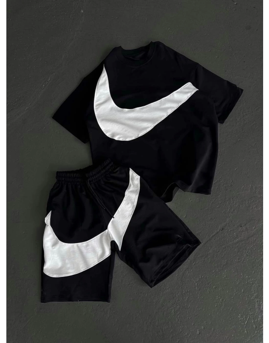 Big Logo Unisex Şortlu Takım - Siyah