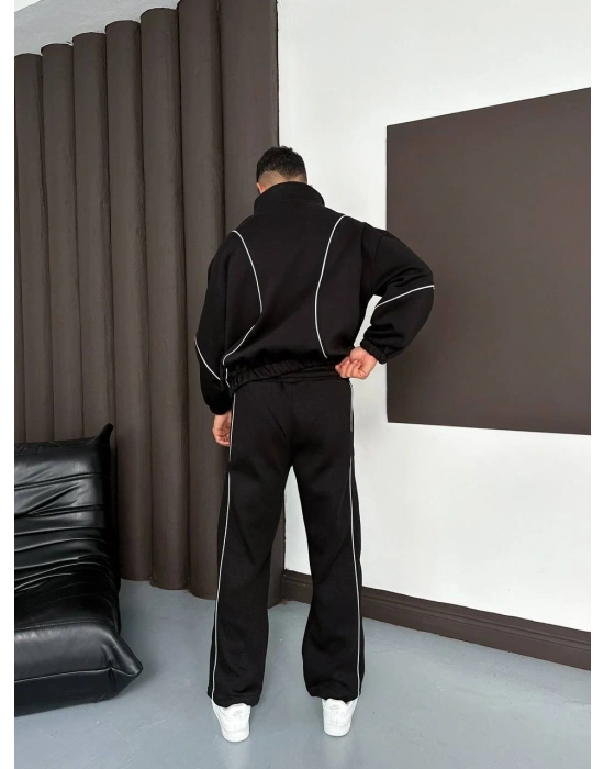 Biyeli Oversize Şardonlu Eşofman Takımı