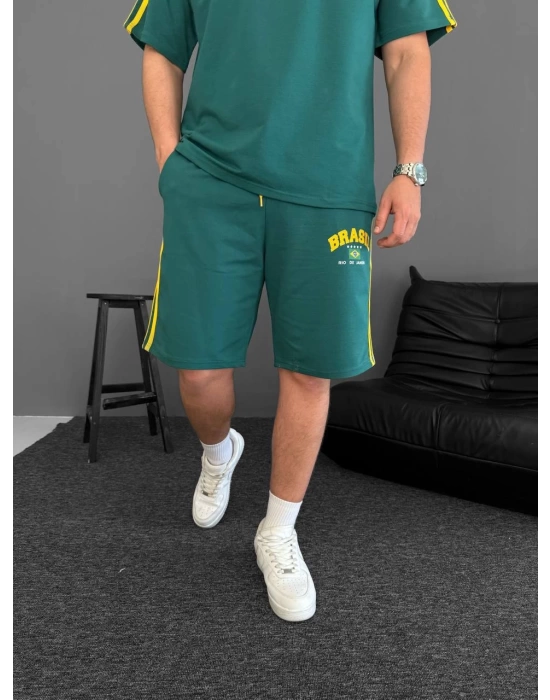 Brasil Unisex Şortlu Takım - Yeşil
