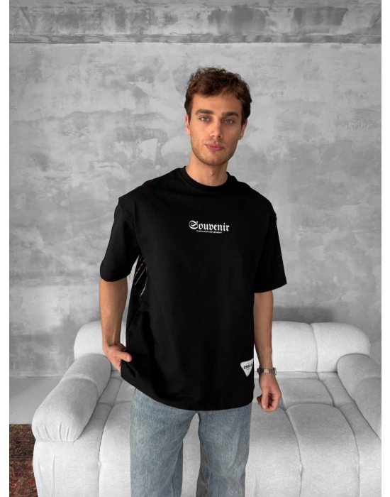 CH Sırt Baskı Unisex Tshirt - Siyah