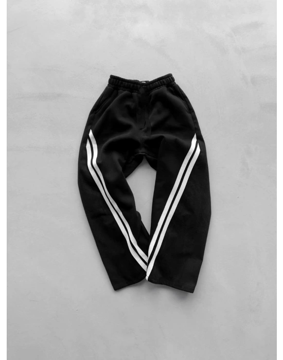 Çift Şerit Unisex Baggy Eşofman