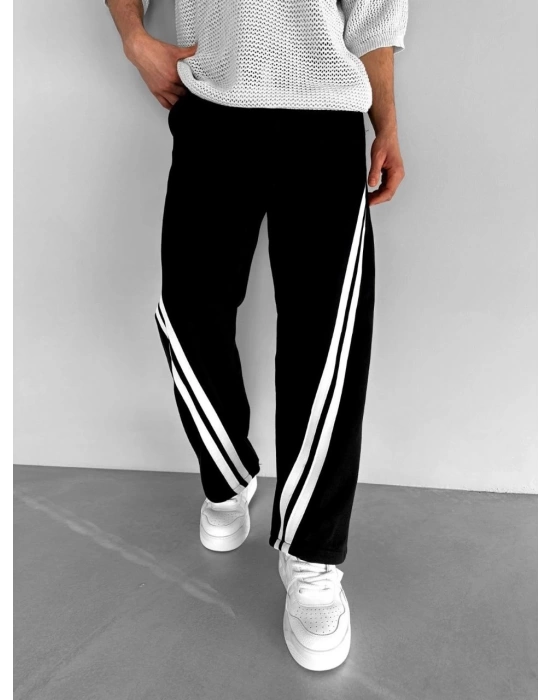 Çift Şerit Unisex Baggy Eşofman