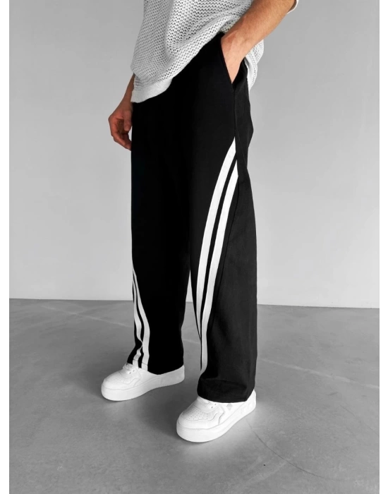 Çift Şerit Unisex Baggy Eşofman