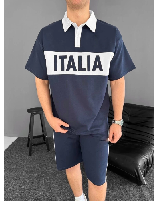 İTL Unisex Şortlu Takım - Lacivert