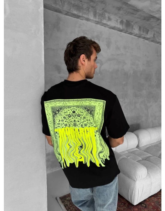MNRC Sırt Baskı Unisex Tshirt - Yeşil
