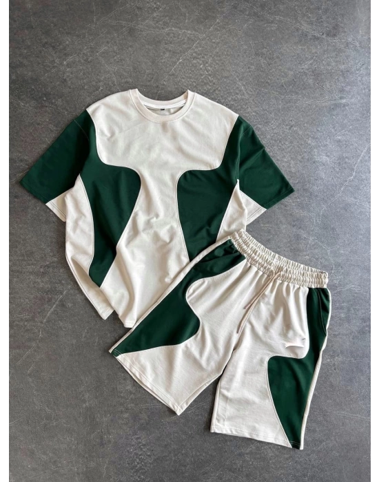 Parçalı NK Unisex Şortlu Takım - Beyaz