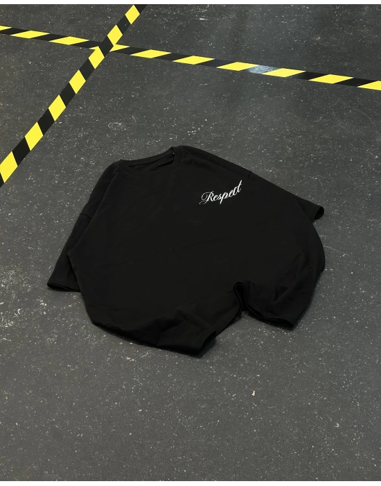 Respect Unisex Oversize Tshirt - Siyah