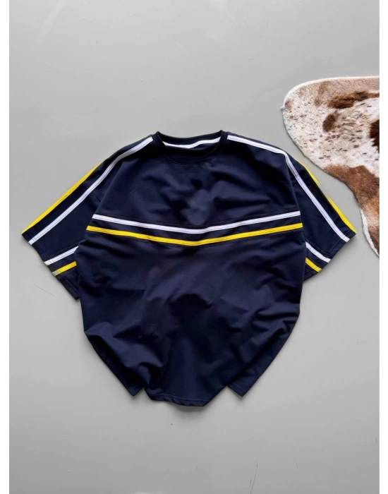 Şeritli Oversize Unisex Tshirt - FEN