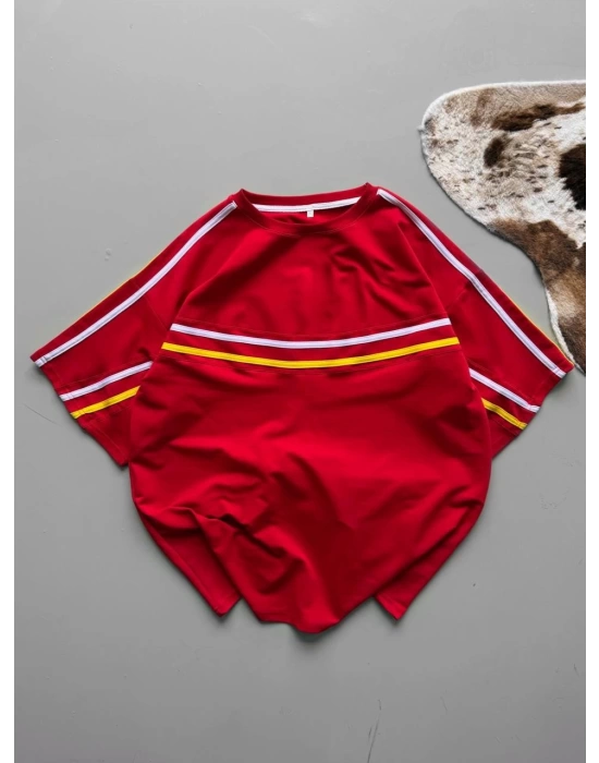 Şeritli Oversize Unisex Tshirt - GAL