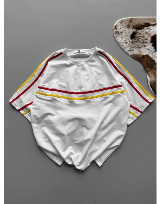 Şeritli Oversize Unisex Tshirt - GAL