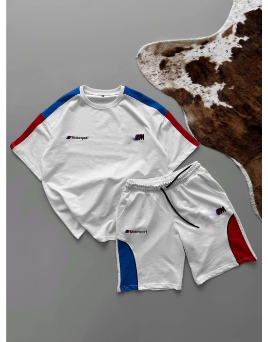 Sport Unisex Şortlu Takım - Beyaz