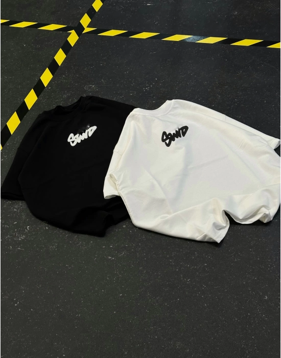 SW Unisex Oversize Tshirt - Beyaz