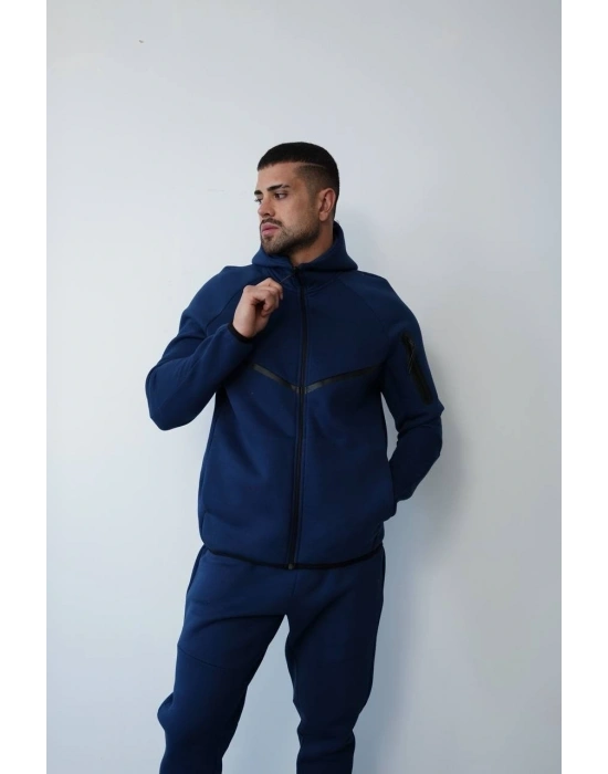 Tech Premium Şardonlu Eşofman Takımı-Lacivert