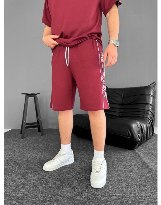 TN Unisex Şortlu Takım - Bordo