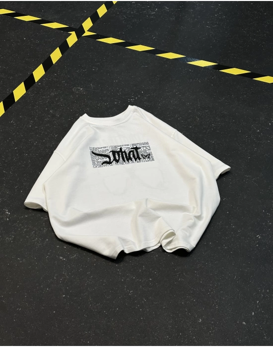 What Oversize Unisex Tshirt - Beyaz