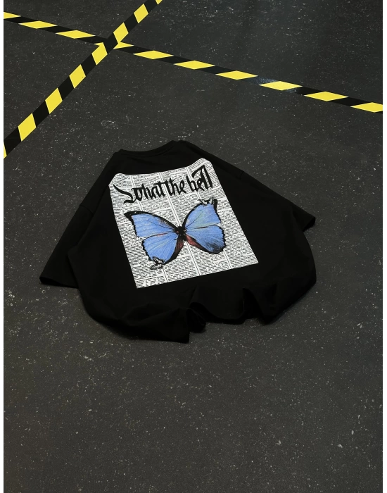 What Oversize Unisex Tshirt - Siyah