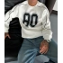 80 Şardonlu Unisex Sweatshirt-Beyaz