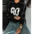 80 Şardonlu Unisex Sweatshirt-Siyah