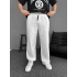 Basic Paça Lastik Baggy Unisex Eşofman - Beyaz
