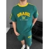 Brasil Unisex Şortlu Takım - Yeşil