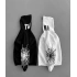 Full Zip Spider Unisex Şardonlu Hoodie-Beyaz