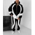 Parçalı Şardonlu Unisex Eşofman Takımı-Siyah