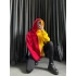 Taraftar Maskeli Unisex Hırka-Sarı Kırmızı
