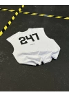 247 Sıfır Kol Oversize Tshirt - Beyaz
