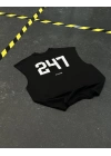 247 Sıfır Kol Oversize Tshirt - Siyah