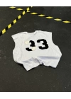 33 Sıfır Kol Oversize Tshirt - Beyaz