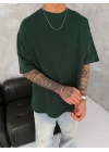 Basic Oversize Unisex Tshirt - Yeşil