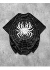 Spider Oversize Unisex Tişört - Siyah