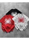 Spider Oversize Unisex Tişört - Siyah
